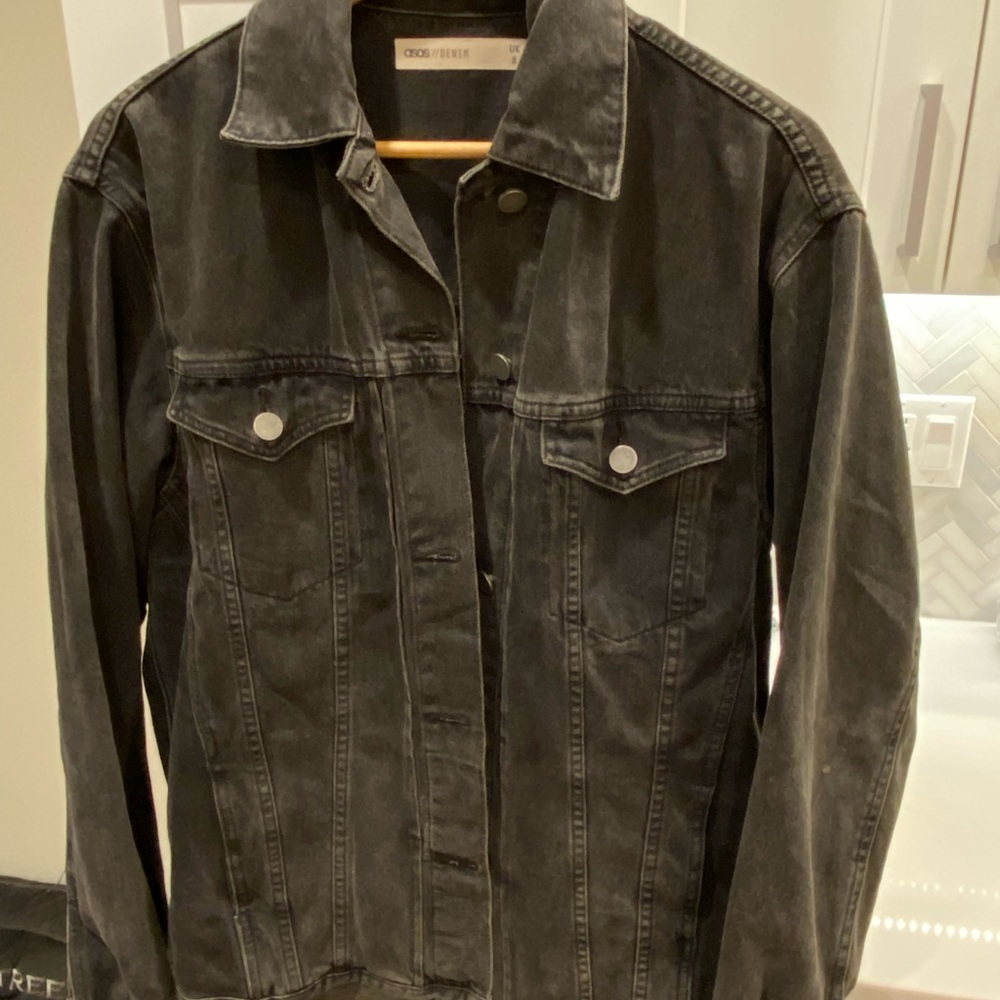 ASOS Women’s oversized washed black denim jacket